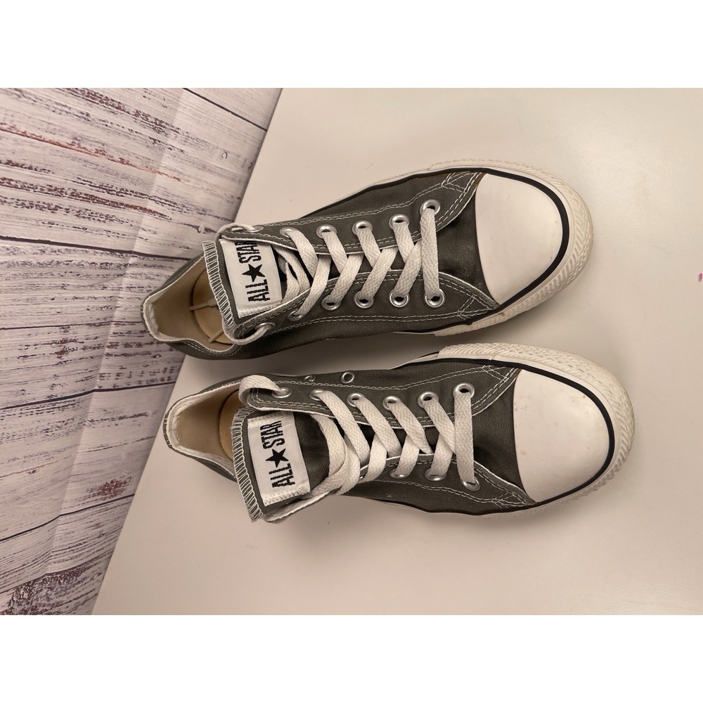Converse All Star Shoes Womens 8 Chuck Taylor Low Top Canvas Sneakers Gray Lace